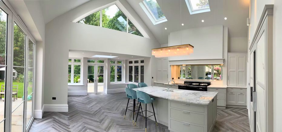 Top-lit kitchen extension featured in the latest Henley Build newsletter